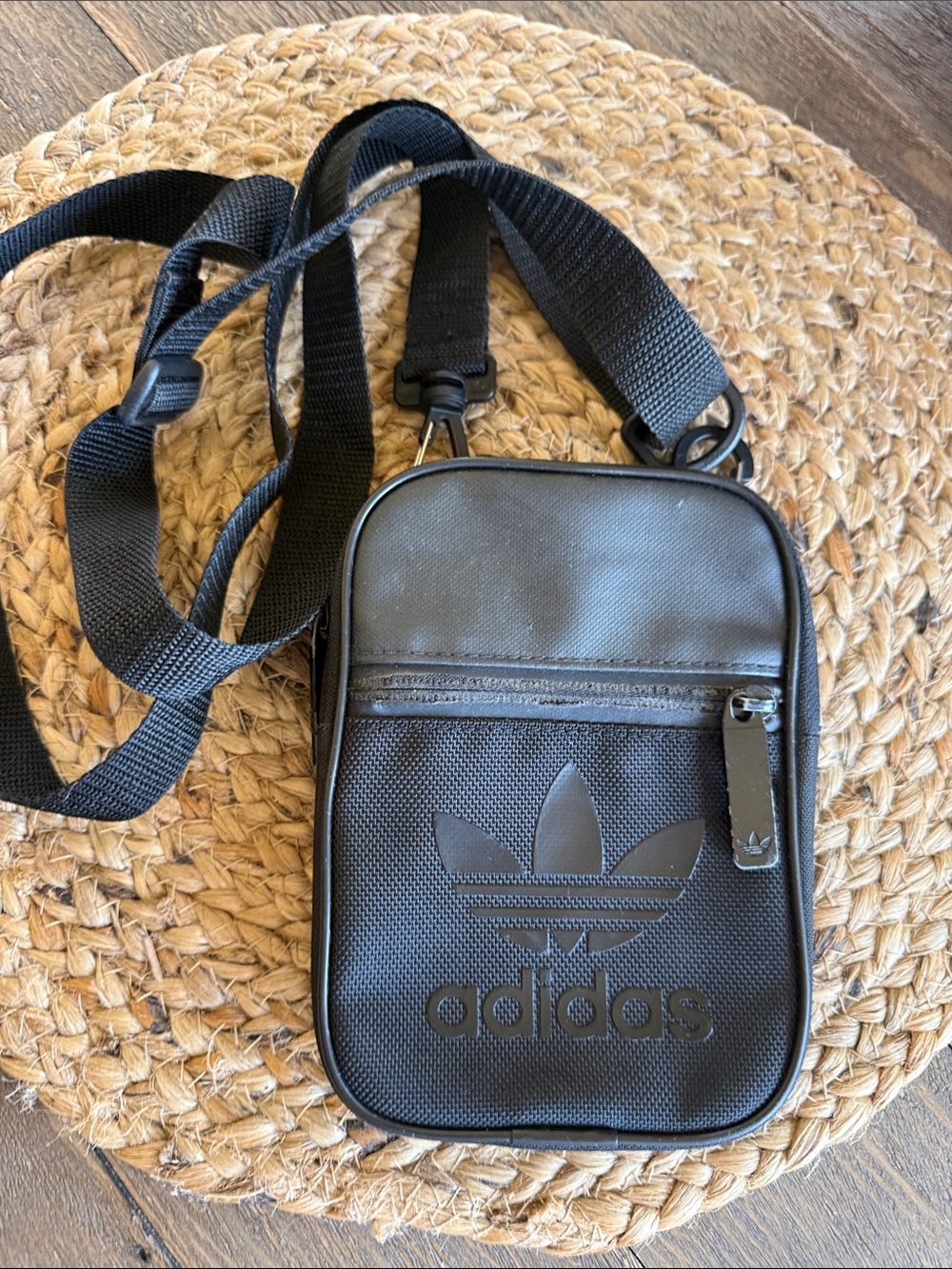 ADIDAS black Mini Crossbody bag Festivals Travel Concerts Fanny Pack
